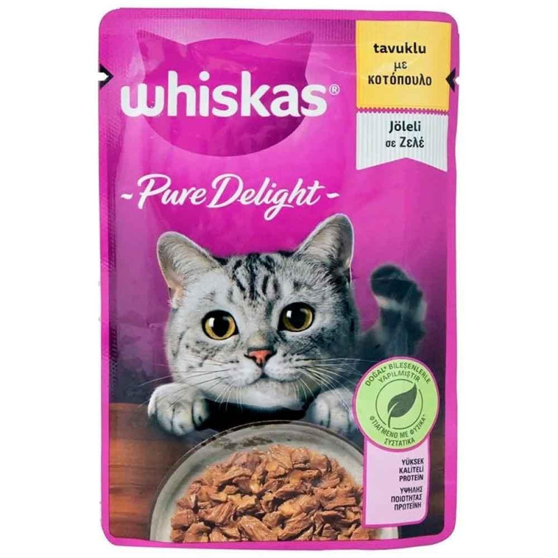WHİSKAS POUCH PURE DELİGHT TAVUK ETLİ 85 GR